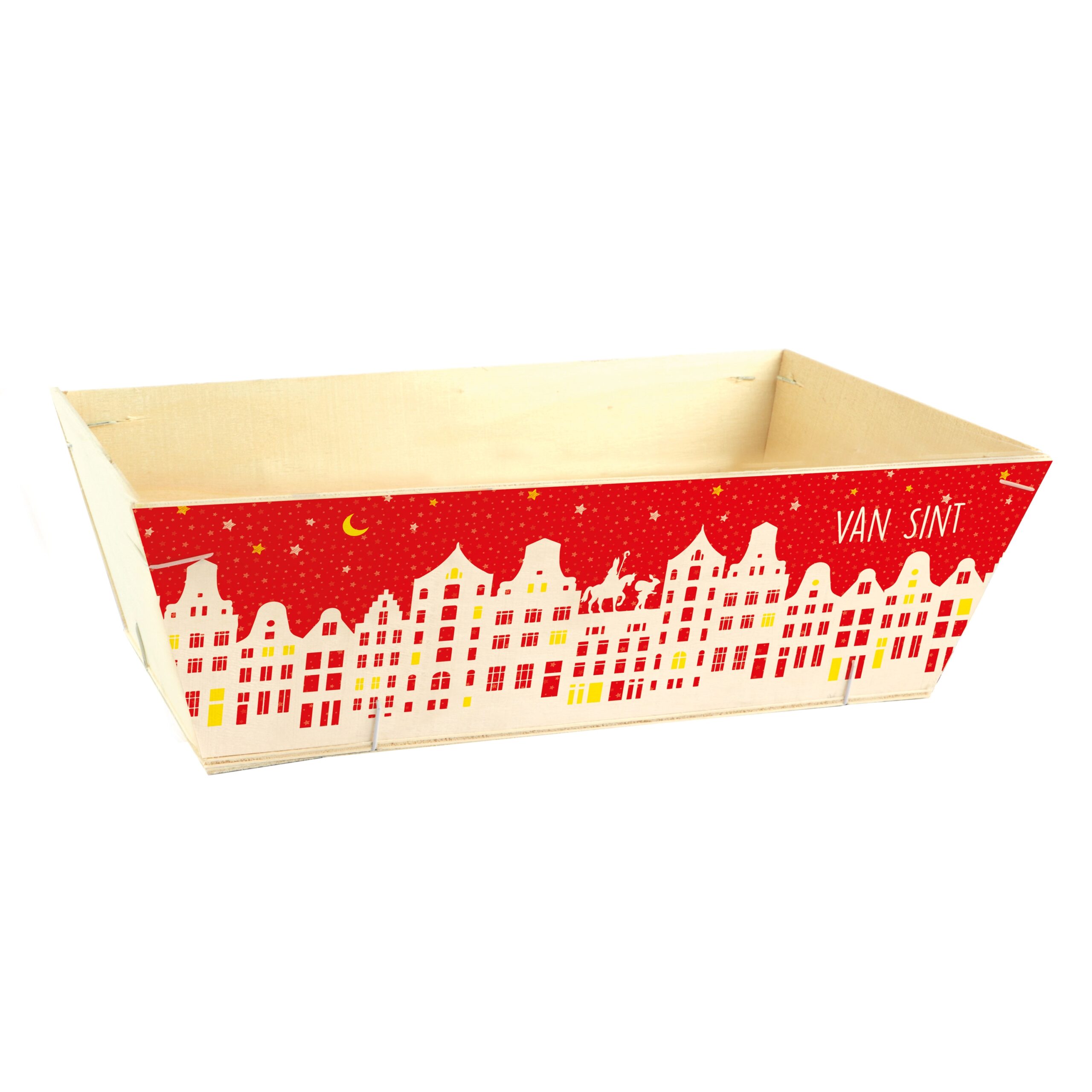 sinterklaasbak, hout met sinterklaasprint, sinterklaas attentie